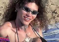 On the beach in Fortaleza, I hooked up with a really hot trans woman.