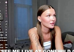 Hot Blonde Teases Tits Live