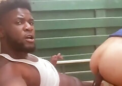 Risky public nudity, balcony sex, anal creampie