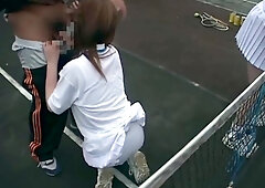 Asian japanese amateur has deep throat