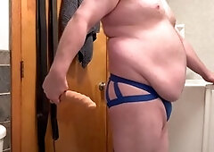 Bathrooms, fat gay, big dildos