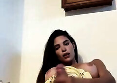 Latin teen yellow dress cum