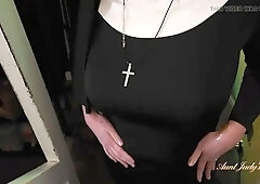 AuntJudysXXX - Naughty Horny Mature Nun Autumn Fucks the Handyman