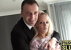 Delectable MILF fucks maledom after giving him blowjob