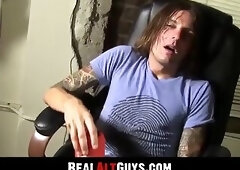 Alternate young man sucks hard cock with intense passion