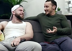 Jerk Buddies: Blowing His Uncut Cock in Style