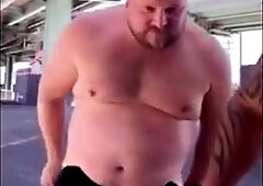 Master and his hubby after their workout in the parking lot