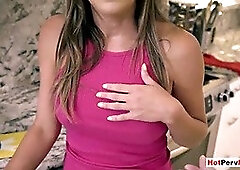 Nasty MILF stepmom surprised her stepson with a handjob