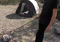 Horny Camper Takes Money From A Stranger To Suck Ride His Cock In His Tent - BigStr