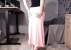 Hawt mother I'd like to fuck In Taut Petticoat Showing Off Watch Throughout Panty Line VPL