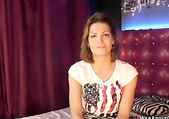 Solo brunette Russian babe on webcam