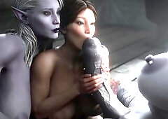 2 large schlongs highly surprised the mother I'd like to fuck.. Sexy animation cg futanari 3some.