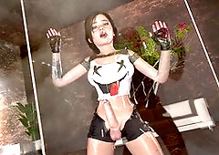 Riding, lara croft animated