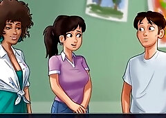 Anime teen girls love girl, cartoon teacher, teachers lehrerinnen