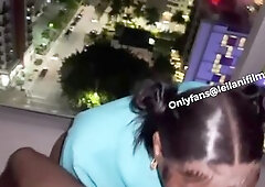 Tgirl sucking ebony weenie