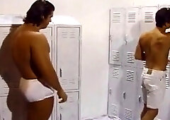 Horny gay twinks indulge in wild locker room fun