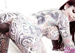 tattoed large bazookas take monster ebony wang