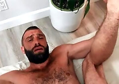 Str8chaser.com: American wearing briefs yoga in park