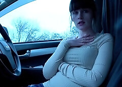 Busty brunette solo masturbation