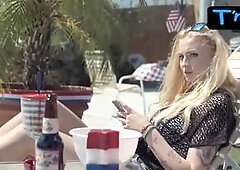 Sophie Turner Breasts Scene  in Josie