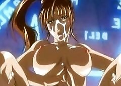 Futanari cartoon shemale with big tits pussy drills a hottie