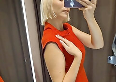 Sensual try-on session in a store with busty babe MyCandyAlice