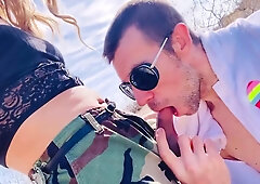 Boy Sucking Trans Girlfriend Cock In Public