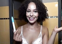 Surprise after creampie team fuck preggy