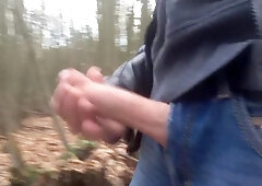 Uber-Cute fap off in public and spunking