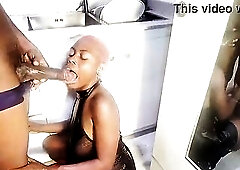 Roommate Creampies my Taut Snatch and Screws me Hard in the Kitchen