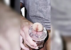 BANGING FLESHLIGHT: Sexy Man Masturbating and Cumming
