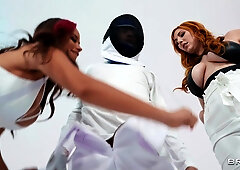 Mask Off, Hard On part 2: Passionate Threesome with Ricky Spanish, Lauren Phillips, and Rose Lynn