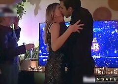 This hot and sexy babes dressed in their seductive lingerie started the show by undressing each other. The hot brunette chick started to undress her g