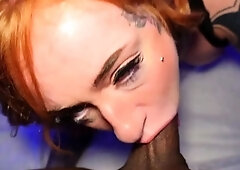 Anal obsessed vixen feasting herself on big black cock