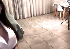 This babe asks me please and I give her my knob unfathomable in her mouth - Facial jizz flow