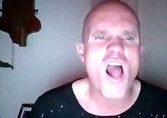 Older bald stud plays with his butthole