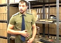 Young Hung Jock Gets Gangbanged Anal by a Pack of Muscle Soldiers and Takes Every Cumshot