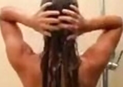 Caroline Zalog Topless Nude Shower Video