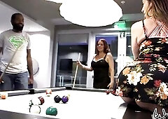 Nicky Ferrari & Sara Jay Pound Pumped up Shaun Dam! It's Pool & Sex Time