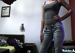 Public Agent - eighteen and lets me bang her taut vagina raw in a hotel room