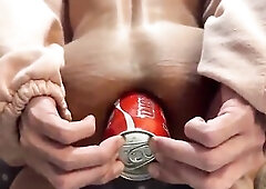 Trans Angel Tearing my butt apart with a 350ml Coca-Cola can