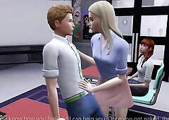 Sexy Teacher Teaches Her Shy Amateur Student All About Sex - sims 4 - CG animation