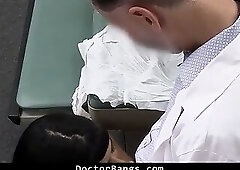 Doctor Stretches Patients Cunt on The Exam Table - Doctorbangs
