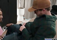 PORNFIDELITY Lustful Black Lana Gee Does The Splits on Penis