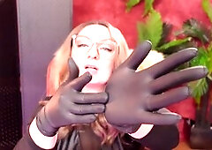 ASMR experience with nurse gloves featuring Arya Grander, sounds and triggers galore