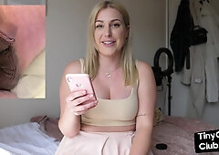 SPH amateur sex solo big-titted babe talking dirty while showing