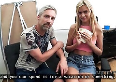 HUNT4K. Face of cum after coffee with a stranger. Hawt sex with Novella Night