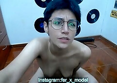 Adorable femboy Padebame has a fun solo session with his favorite sex toy