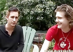 Horny Guys Gets Bukkake Session