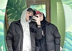 Steamy public restroom encounters with Arg Boys in the cruising toilet